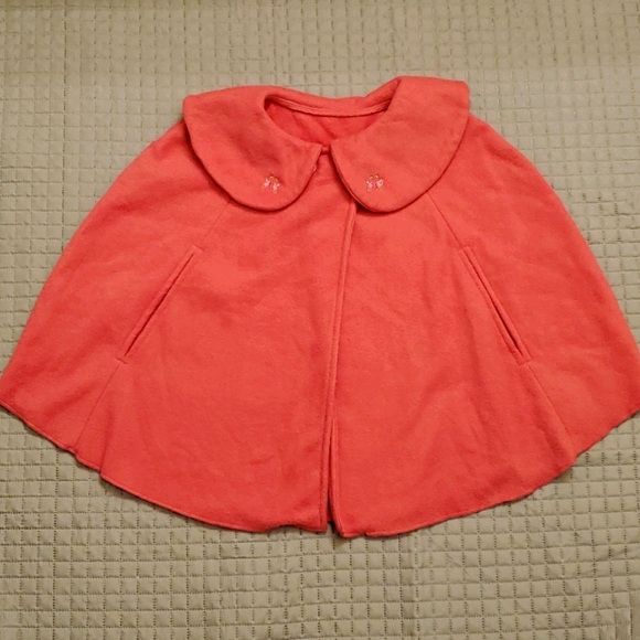Girl's Pink Cape Jacket - Picture 1 of 6